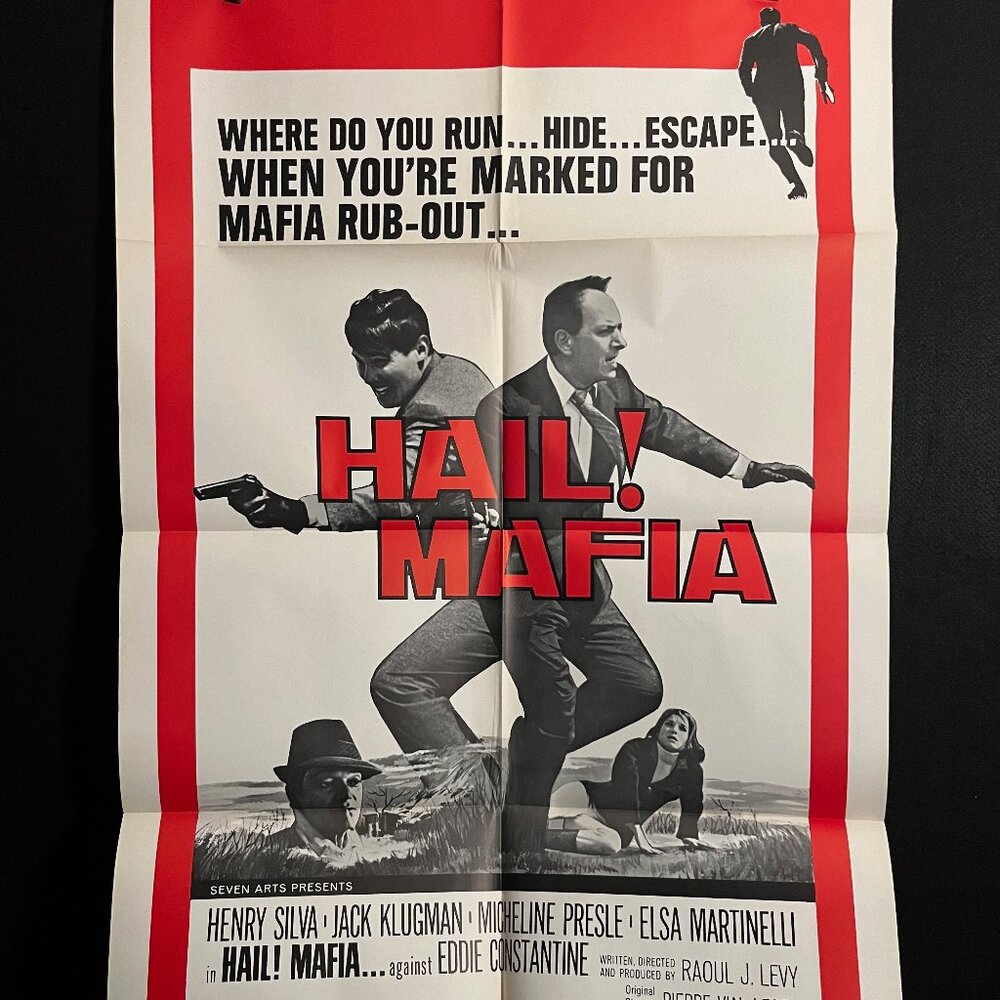 Hail Mafia 1966 One Sheet Movie Poster Jack Klugman Mob Crime Gang Gangster